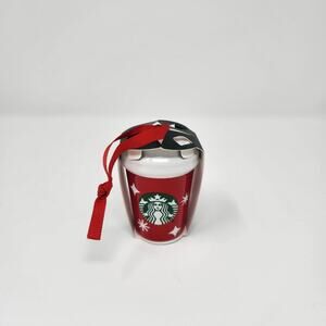 Starbucks Red Holiday Ceramic Ornament 2022